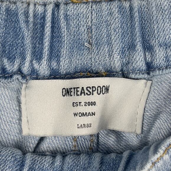 One Teaspoon Shabbies Drawstring Boyfriend Jeans Hustler Distressed Baggy Large - Picture 7 of 15